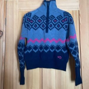 Kari Traa Blue and Pink Sporty Sweater Women’s Small